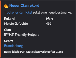 Discord-Notifier: neuer Clanrekord von TrockenesKarnickel